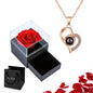 Eternal Rose Love Box – A Romantic Gift Set with 100 Languages "I Love You" Necklace