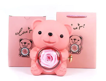 Mini Teddy with Preserved Rose – The Perfect Valentine’s Surprise