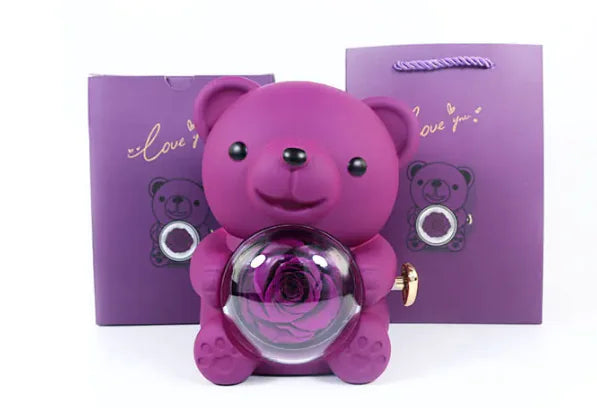 Mini Teddy with Preserved Rose – The Perfect Valentine’s Surprise